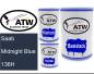 Preview: Saab, Midnight Blue, 136H: 500ml Lackdose + 500ml Klarlack + 250ml Härter - Set, von ATW Autoteile West.